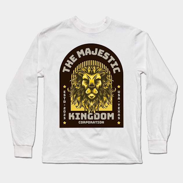 Lion The Majestic Long Sleeve T-Shirt by Pearsville